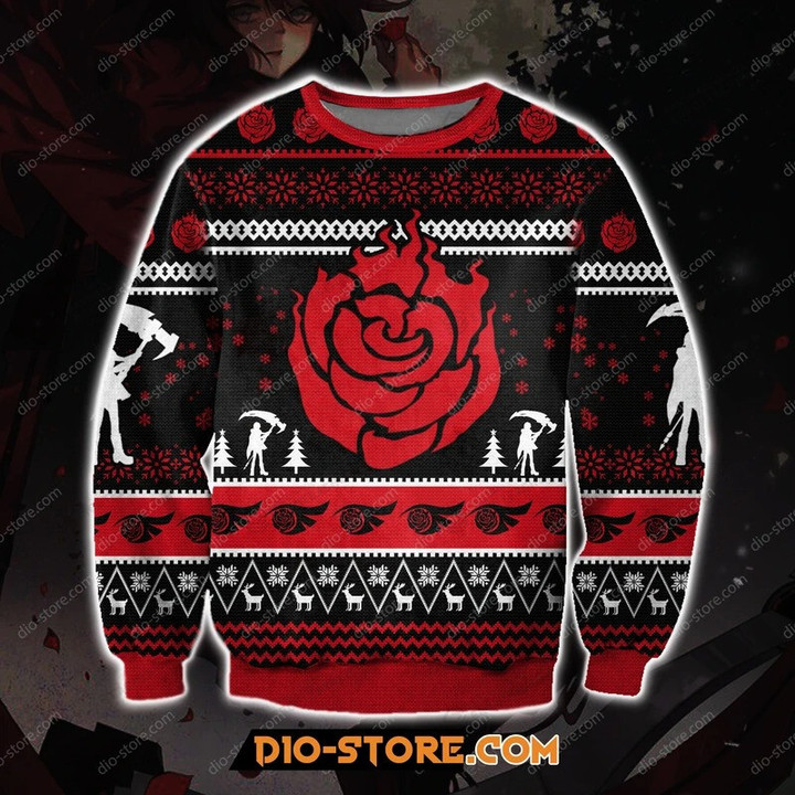 RWBY Ruby Rose Christmas Ugly 3D Sweater