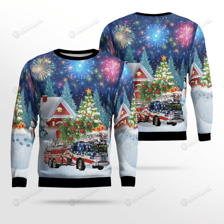 Napa Fire Department Christmas Ugly Sweater, All Over Print Sweatshirt