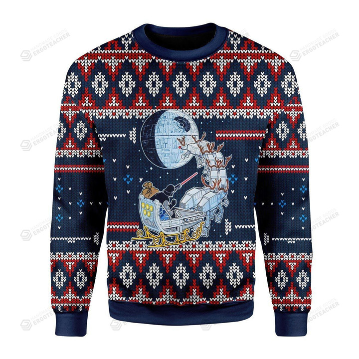 Darth Santa Ugly Christmas Sweater, All Over Print Sweatshirt