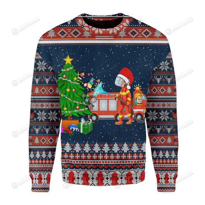 Firefighter Presents Ugly Sweater