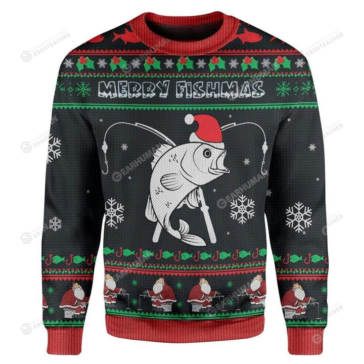 Merry Fishmas Ugly Sweater Apparel