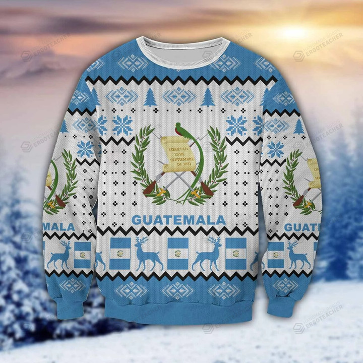 Guatemala Ugly Christmas Sweater, All Over Print Sweatshirt