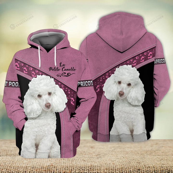Apricot Poodle La Petite Canelle Dog Never Walk Alone 3D All Over Print Hoodie, Zip-Up Hoodie