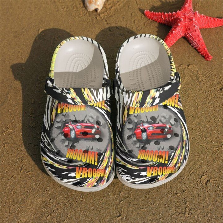 Racing Crash Crocs Crocband Clogs, Gift For Lover Racing Crash Crocs Comfy Footwear
