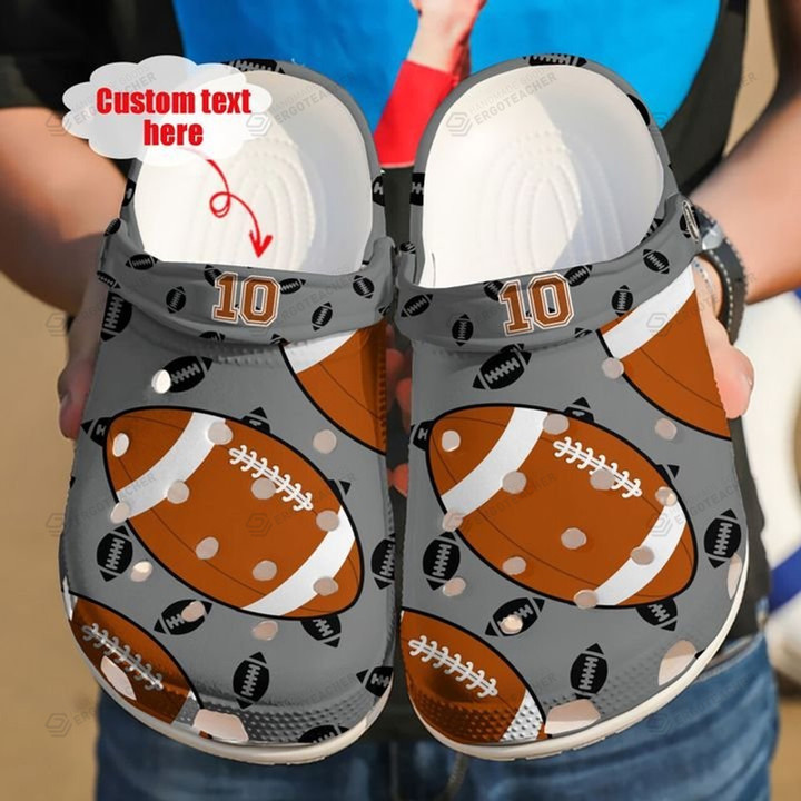 Rugby Play Crocs Crocband Clogs, Gift For Lover Rugby Crocs Comfy Footwear