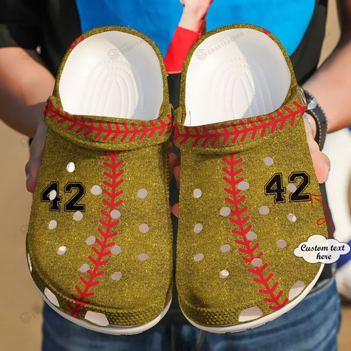 Personalized Ball Softball Crocs Crocband Clogs, Gift For Lover Softball Crocs Comfy Footwear