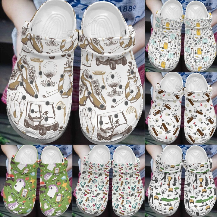 Golf Crocs Crocband Clogs, Gift For Lover Golf Crocs Comfy Footwear