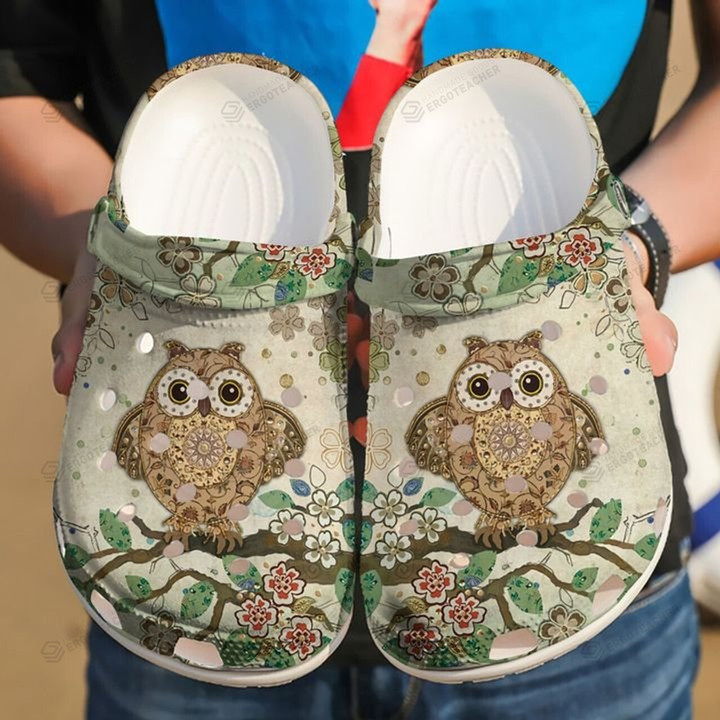 Owl Lovely Crocs Crocband Clogs, Gift For Lover Owl Lovely Crocs Comfy Footwear