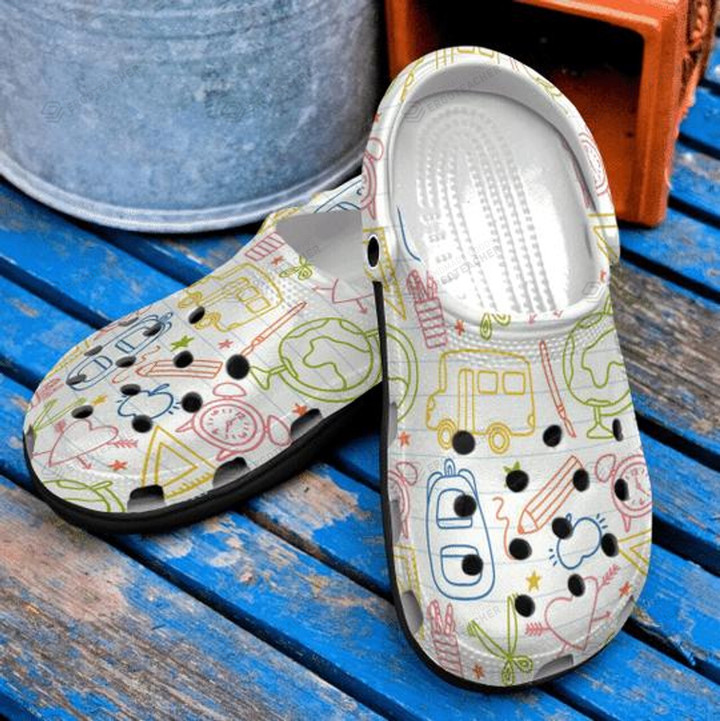 Teacher Crocs Crocband Clogs, Gift For Lover Teacher Crocs Comfy Footwear