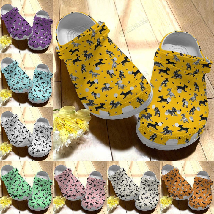 Schnauzer Crocs Crocband Clogs, Gift For Lover Schnauzer Crocs Comfy Footwear