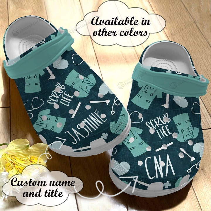 Personalized Nurse Crocs Crocband Clogs, Gift For Lover Nurse Crocs Comfy Footwear