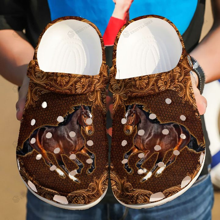 Horse The Charming Crocs Clog Shoes Crocband, Unisex Fashion Style For Women And Men