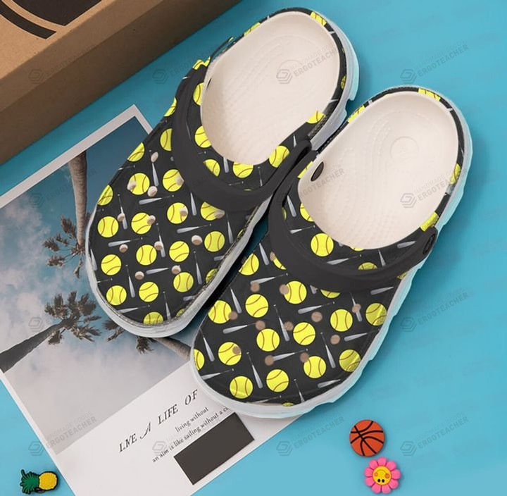 Softball Crocs Crocband Clogs, Gift For Lover Softball Crocs Comfy Footwear