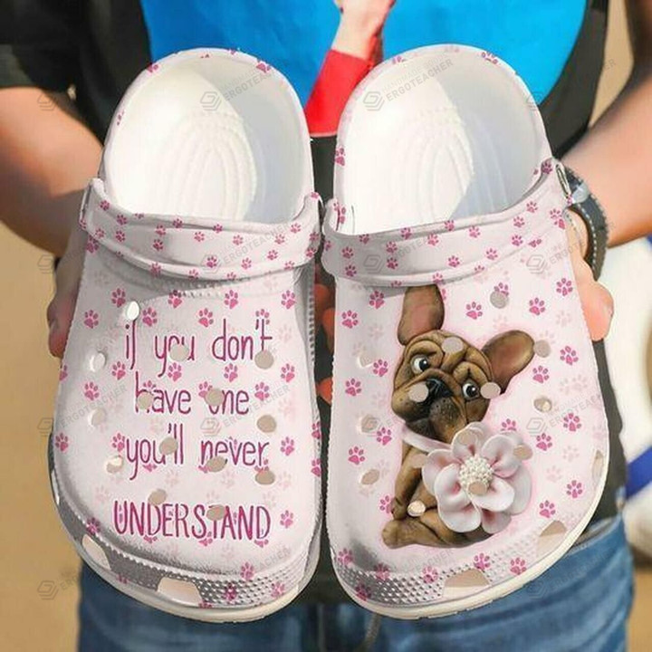 Bulldog Mama Crocs Crocband Clogs, Gift For Lover Bulldog Mama Crocs Comfy Footwear