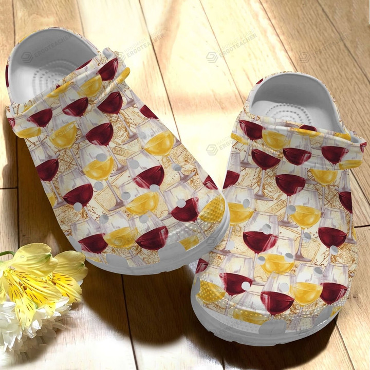 Wine Crocs Crocband Clogs, Gift For Lover Wine Crocs Comfy Footwear