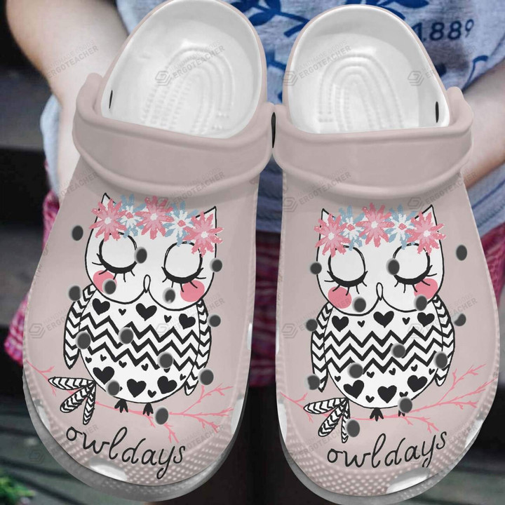 Owl Crocs Crocband Clogs, Gift For Lover Owl Crocs Comfy Footwear