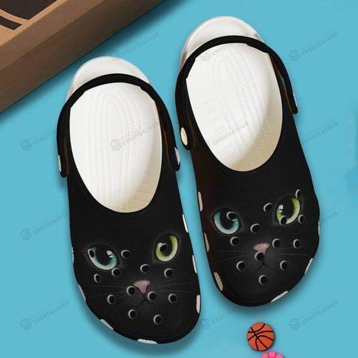 Black Cat Crocs Crocband Clog, Unisex Fashion Style For Women And Men