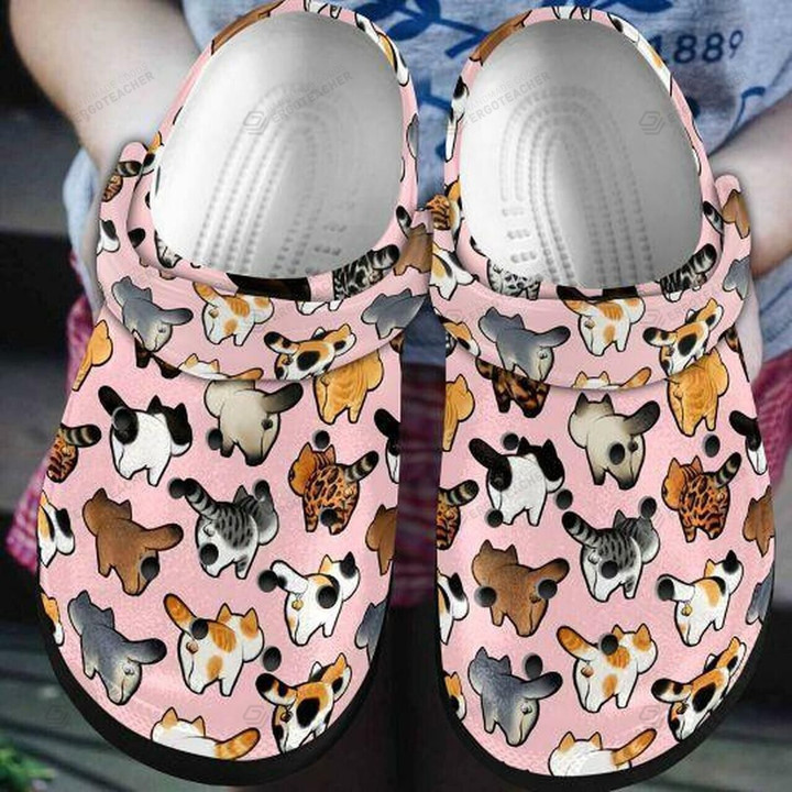 Funny Team Cat Crocs Crocband Clogs, Gift For Lover Team Cat Crocs Comfy Footwear