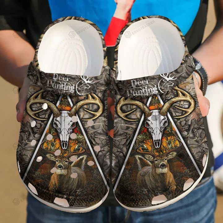 Hunting Deer Crocs Crocband Clogs, Gift For Lover Hunting Deer Crocs Comfy Footwear