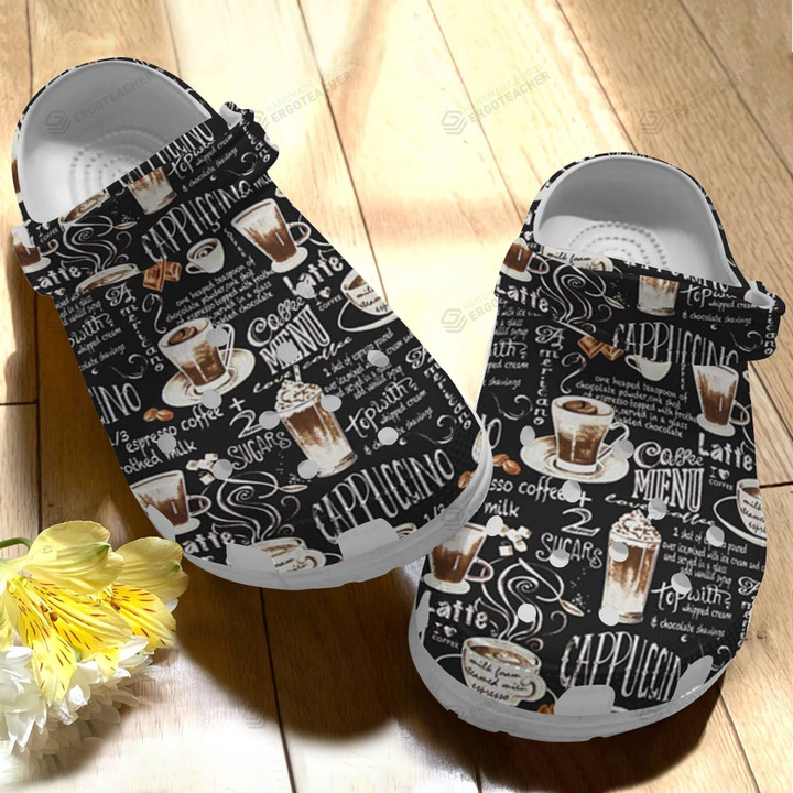 Coffee Crocs Crocband Clogs, Gift For Lover Coffee Crocs Comfy Footwear