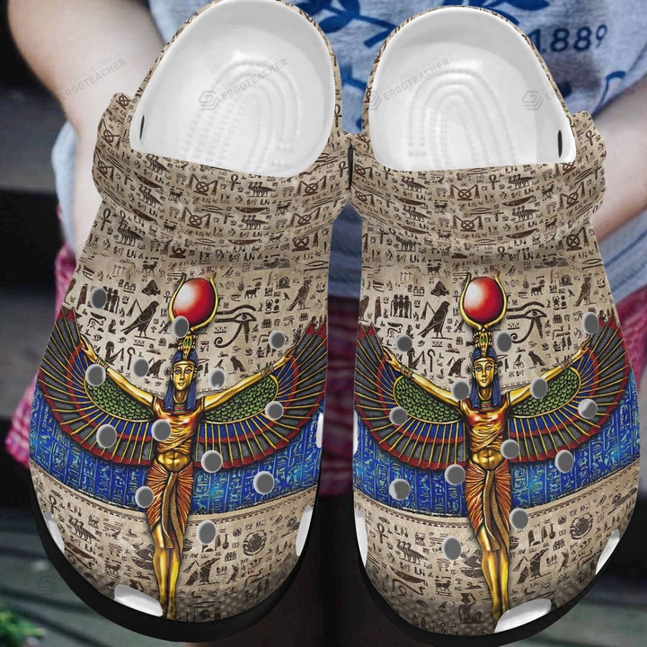 Egypt Crocs Crocband Clogs, Gift For Lover Egypt Crocs Comfy Footwear