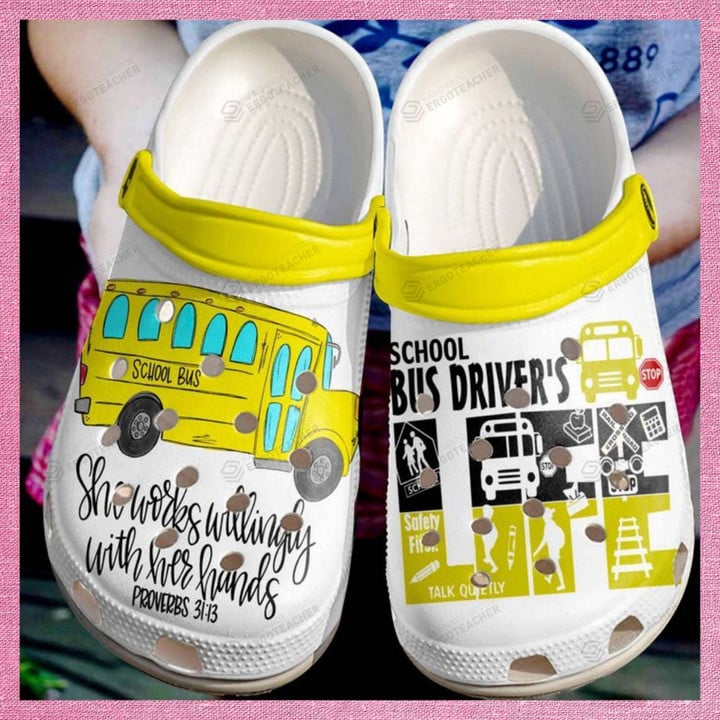 Bus Driver Life Crocs Crocband Clogs, Gift For Lover Bus Driver Life Crocs Comfy Footwear