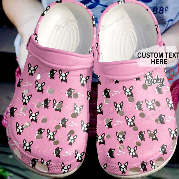 Personalized Boston Terrier Crocs Crocband Clogs, Gift For Lover Boston Terrier Crocs Comfy Footwear