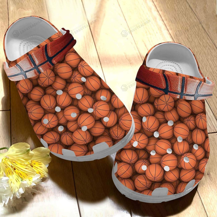 Basketball Crocs Crocband Clogs, Gift For Lover Basketball Crocs Comfy Footwear