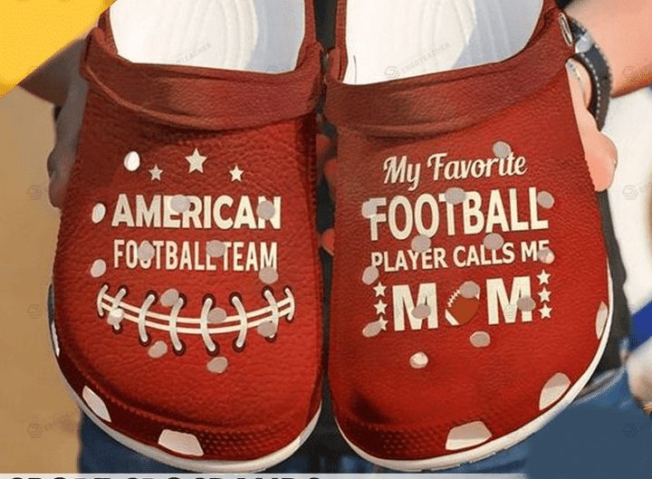 American Football Crocs Crocband Clogs,Gift For Lover American Football Crocs Comfy Footwear