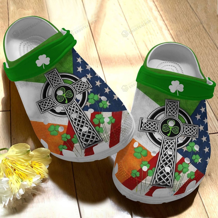 Irish Pride Crocs Crocband Clogs, Gift For Lover Irish Pride Crocs Comfy Footwear