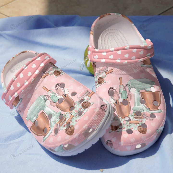 Baking Is My Therapy Crocs Crocband Clogs, Gift For Lover Baking Crocs Comfy Footwear