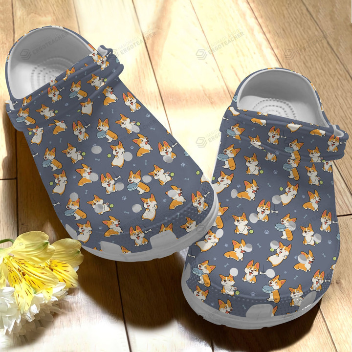 Corgi Crocs Crocband Clogs, Gift For Lover Corgi Crocs Comfy Footwear