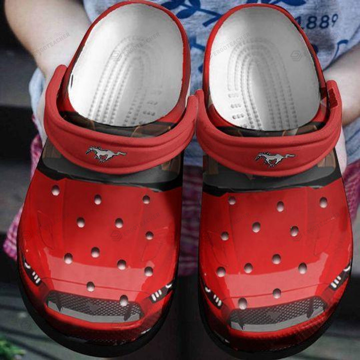 Ford Mustang Crocs Crocband Clog, Gift For Lover Ford Mustang Crocs Comfy Footwear