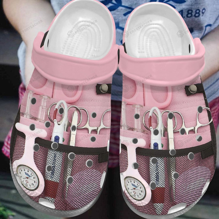 Nursing Kit Crocs Crocband Clogs, Gift For Lover Nursing Kit Crocs Comfy Footwear