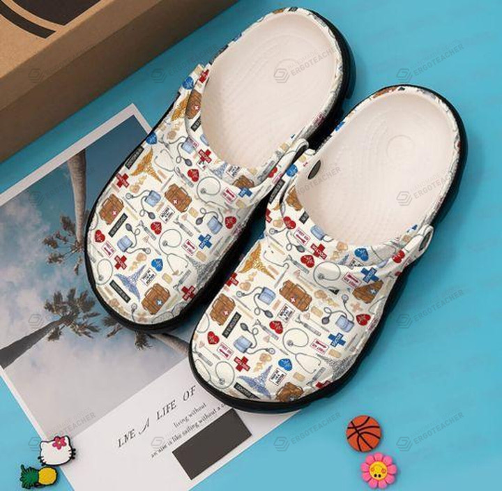 Nurse Life Crocs Crocband Clogs, Gift For Lover Nurse Life Crocs Comfy Footwear