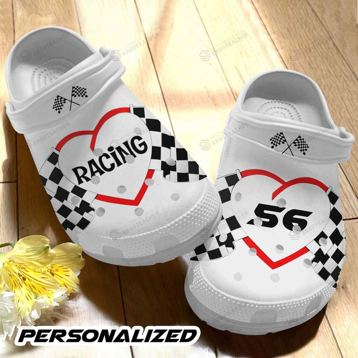 Personalized Racing Crocs Crocband Clogs, Gift For Lover Racing Crocs Comfy Footwear