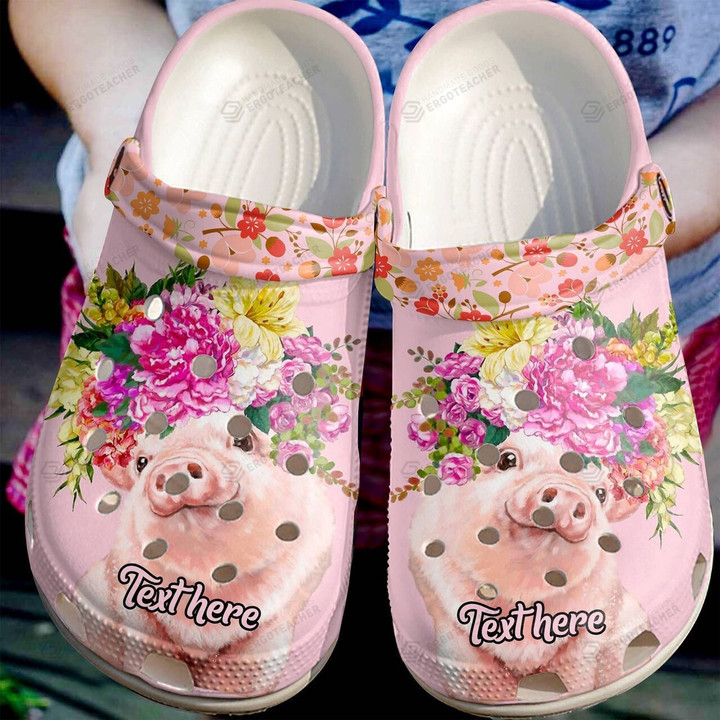 Personalized Pig Crocs Crocband Clogs, Gift For Lover Pig Crocs Comfy Footwear