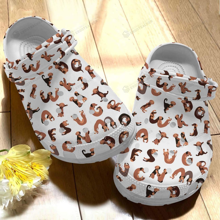 Dachshund Crocs Crocband Clog, Gift For Lover Dachshund Crocs Comfy Footwear
