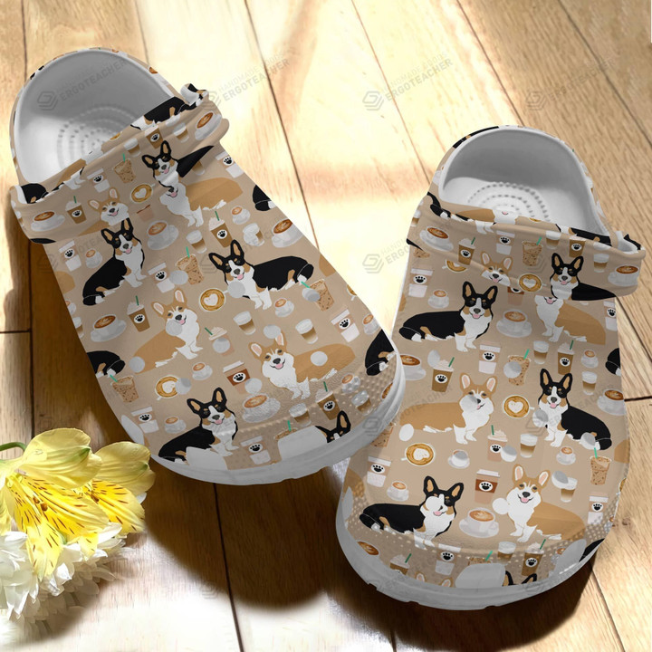 Corgi Crocs Crocband Clogs, Gift For Lover Corgi Crocs Comfy Footwear