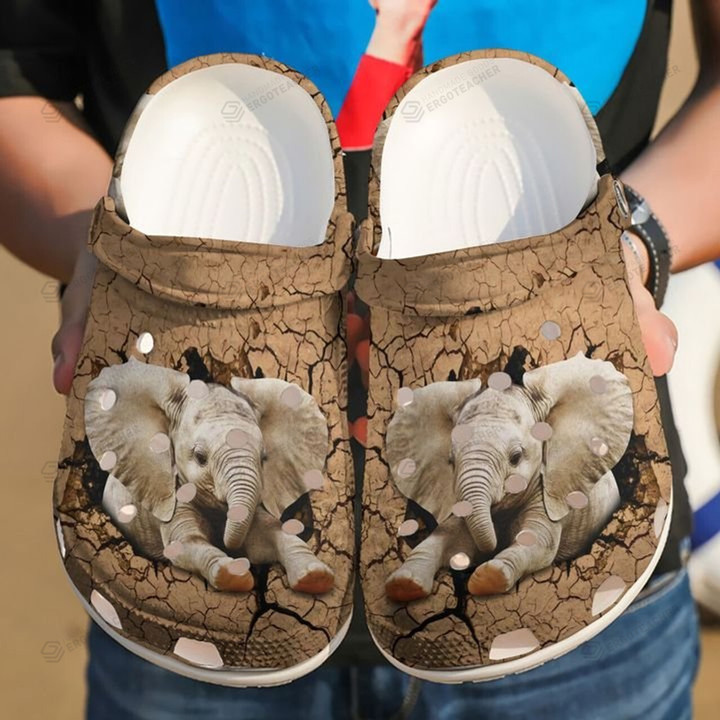 Elephant Lovely Crocs Clog Shoes Crocband, Unisex Fashion Style For Women And Men
