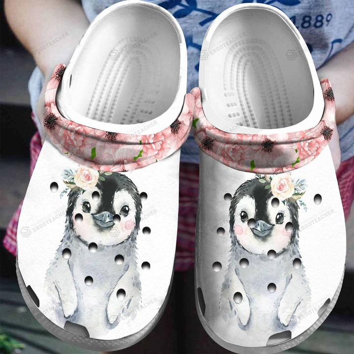 Penguin Crocs Crocband Clogs, Gift For Lover Penguin Crocs Comfy Footwear