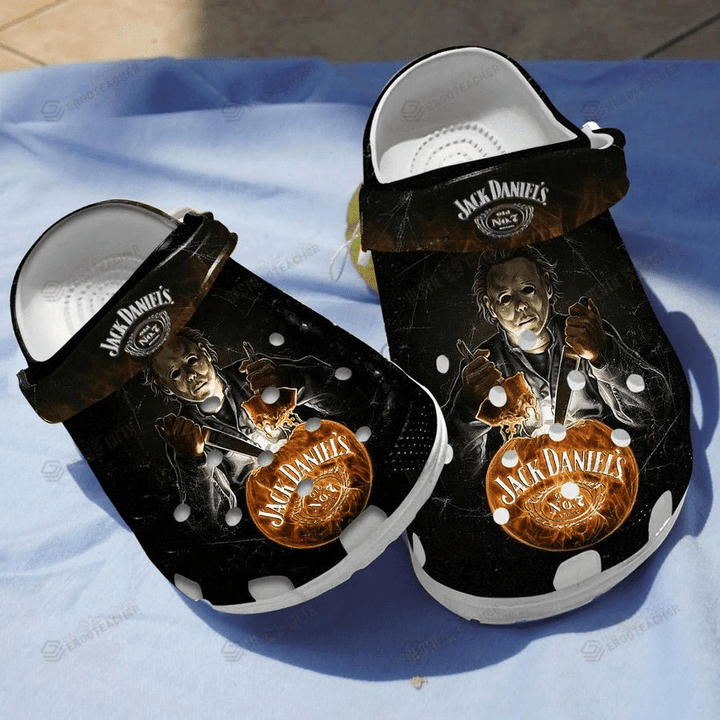 Horror Halloween Crocs Crocband Clogs, Gift For Lover Horror Halloween Crocs Comfy Footwear