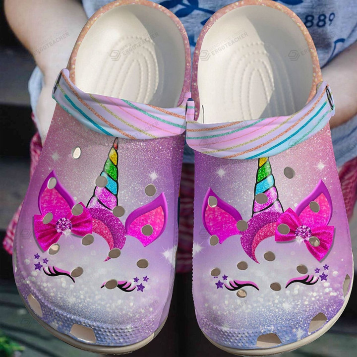 Unicorn Crocs Crocband Clogs, Gift For Lover Baby Unicorn Crocs Comfy Footwear