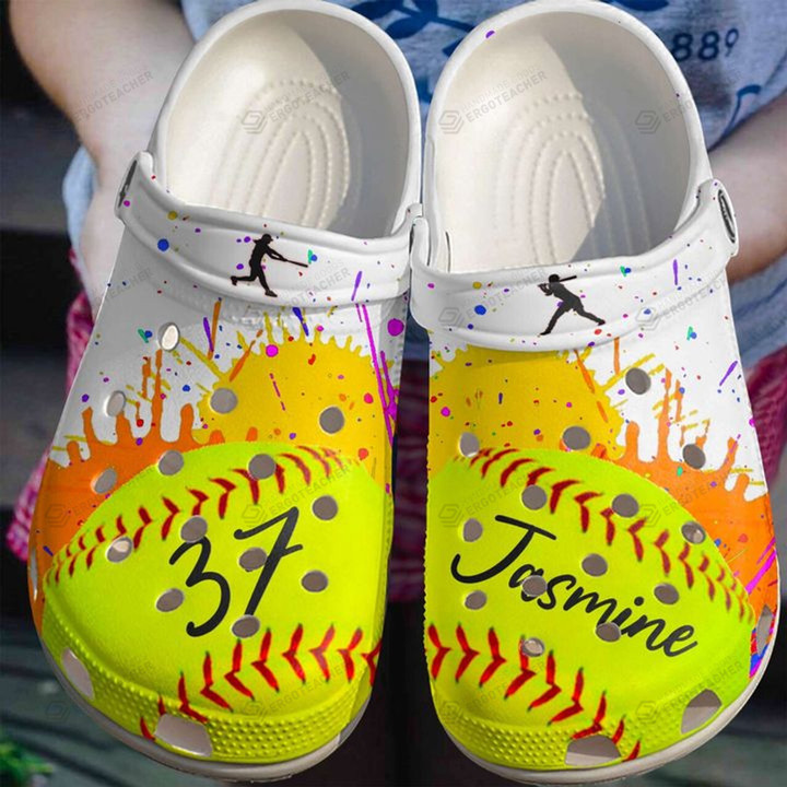 Personalized Softball I Choose Life Crocs Crocband Clogs, Gift For Lover Softball Crocs Comfy Footwear