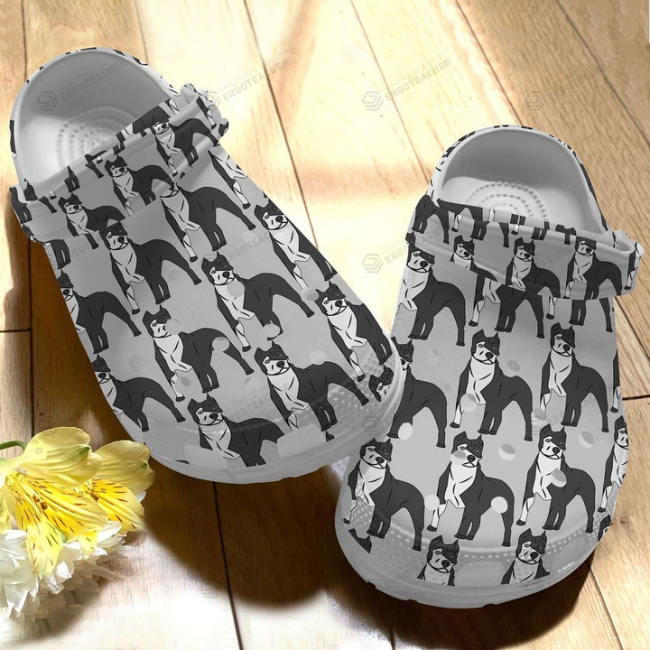Pitbull Crocs Crocband Clogs, Gift For Lover Pitbull Crocs Comfy Footwear