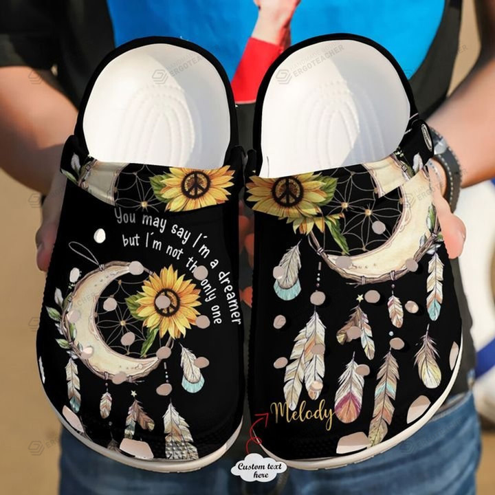 Personalized Dreamer Hippie Crocs Crocband Clogs, Gift For Lover Hippie Crocs Comfy Footwear