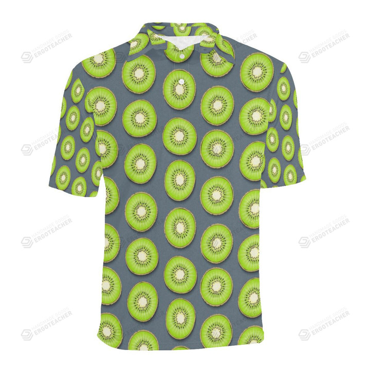 Kiwi Pattern Unisex Polo Shirt
