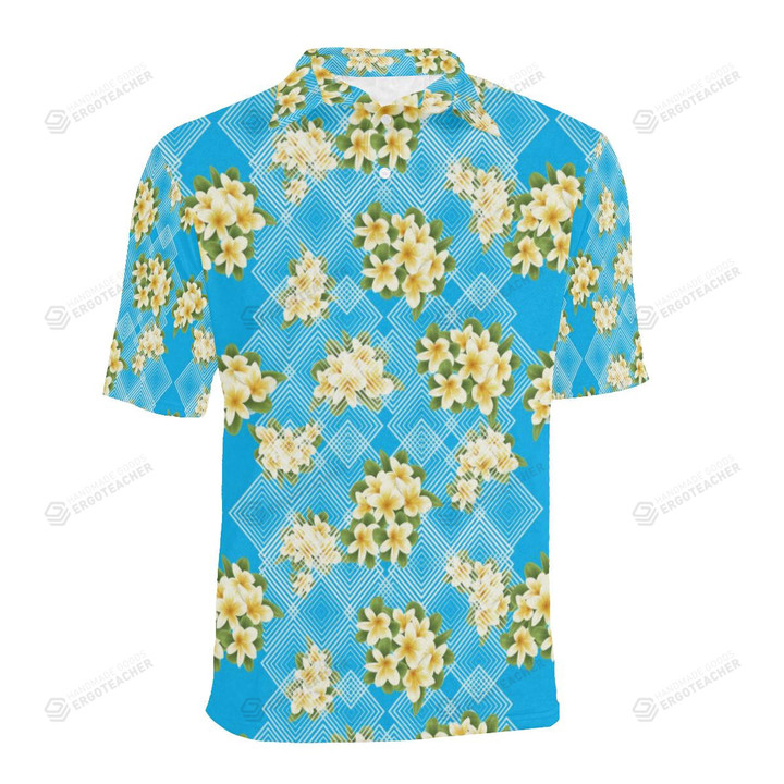 Yellow Plumeria Pattern UnisexPolo Shirt