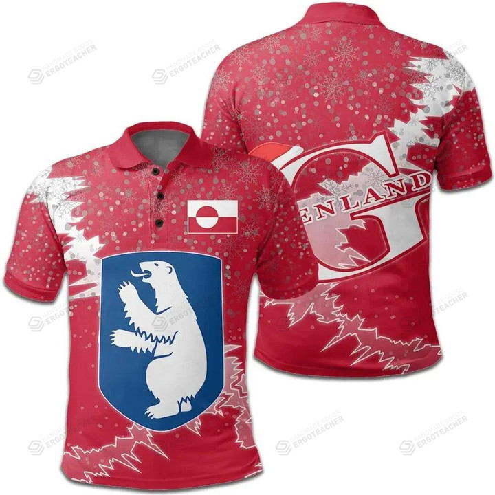 Greenland Christmas Coat Of Arms Polo Shirt