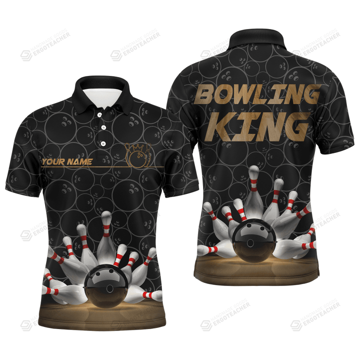 Bowling Personalized Unisex Polo Shirt, Bowlers Jersey Short Sleeves Unisex Golf Shirt